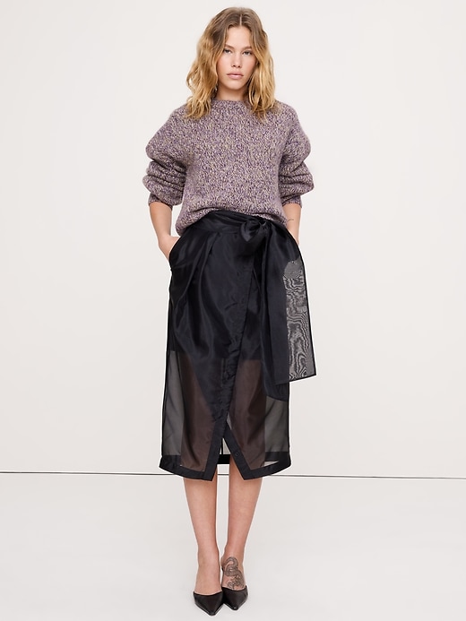 Wool-Alpaca Blend Balloon-Sleeve Sweater