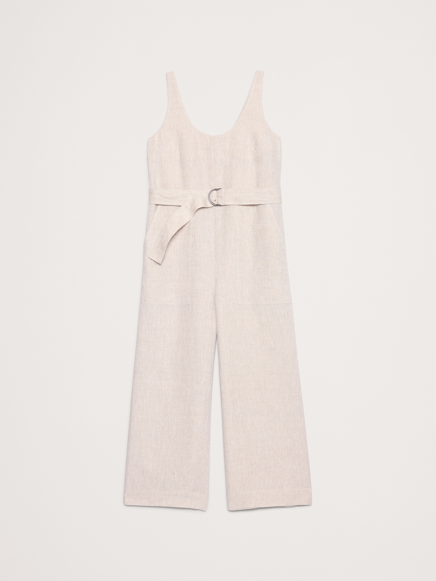 Image number 5 showing, Linen Belted Wide-Leg Jumpsuit