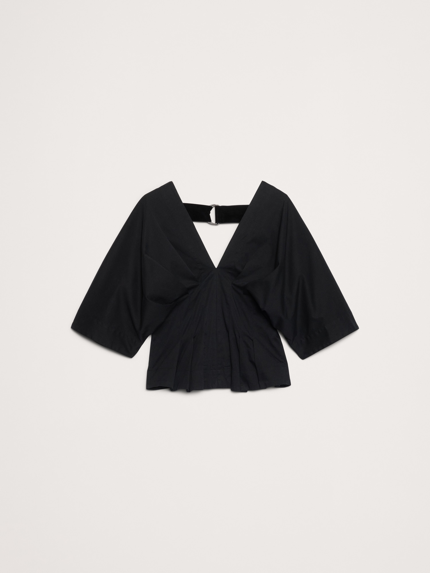 Image number 4 showing, Stretch-Cotton Pleated Top
