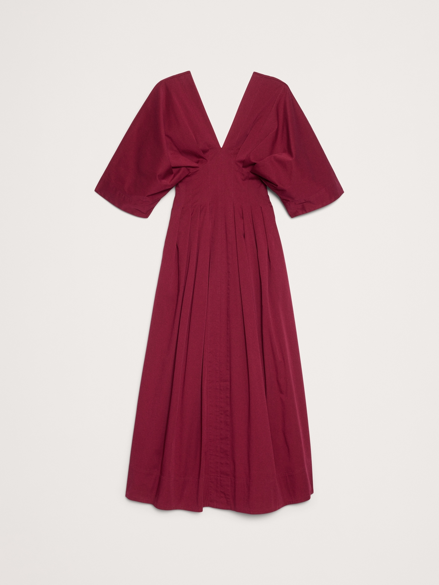 Image number 5 showing, Stretch-Cotton Pleated Maxi Dress