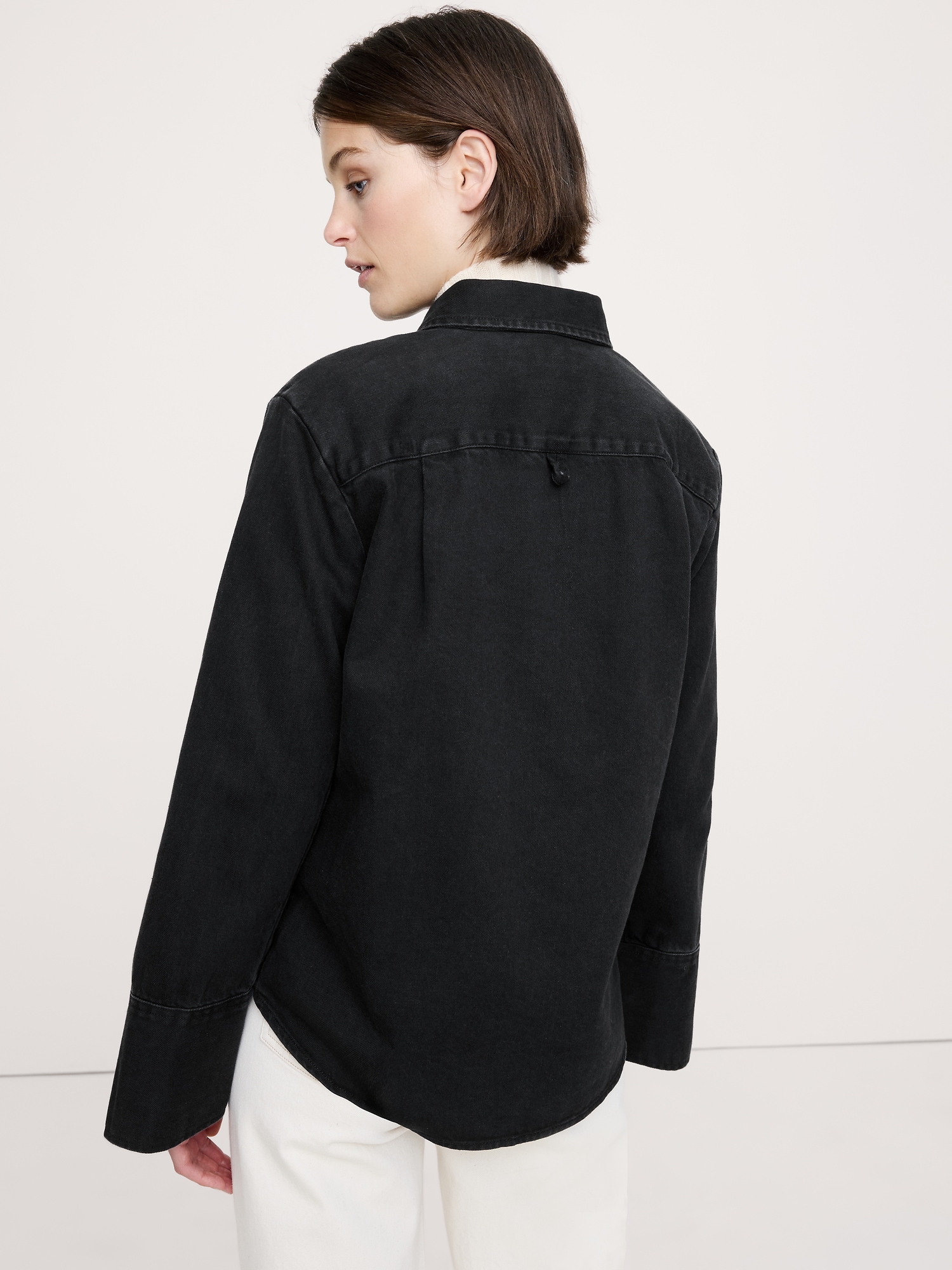 Image number 3 showing, Denim Button-Sleeve Shirt