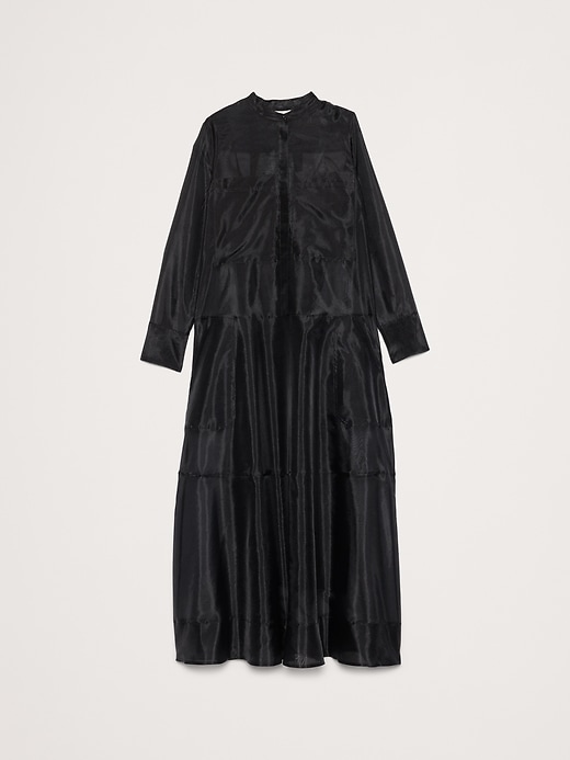 fitted lace wedding dress Cotton Poplin Trapeze Maxi Shirt Dress – Banana Republic main image 0