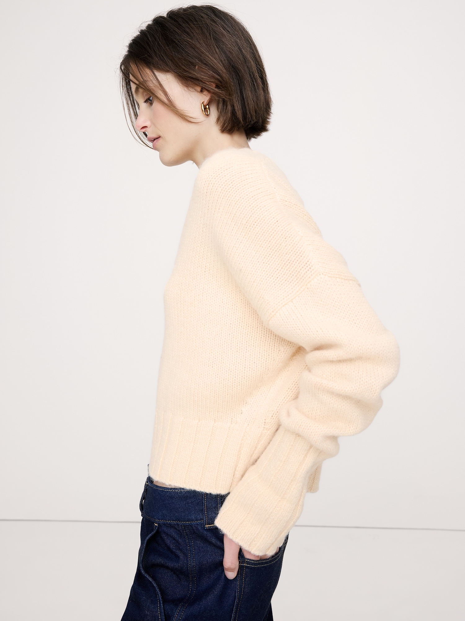 Image number 4 showing, Wool-Alpaca Blend V-Neck Sweater