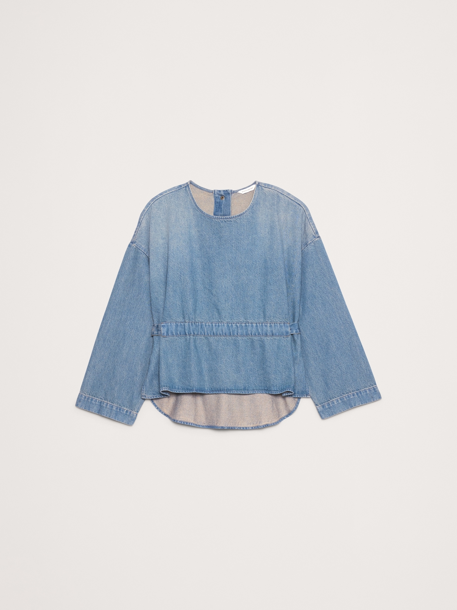 Image number 4 showing, Denim Cinch-Waist Top