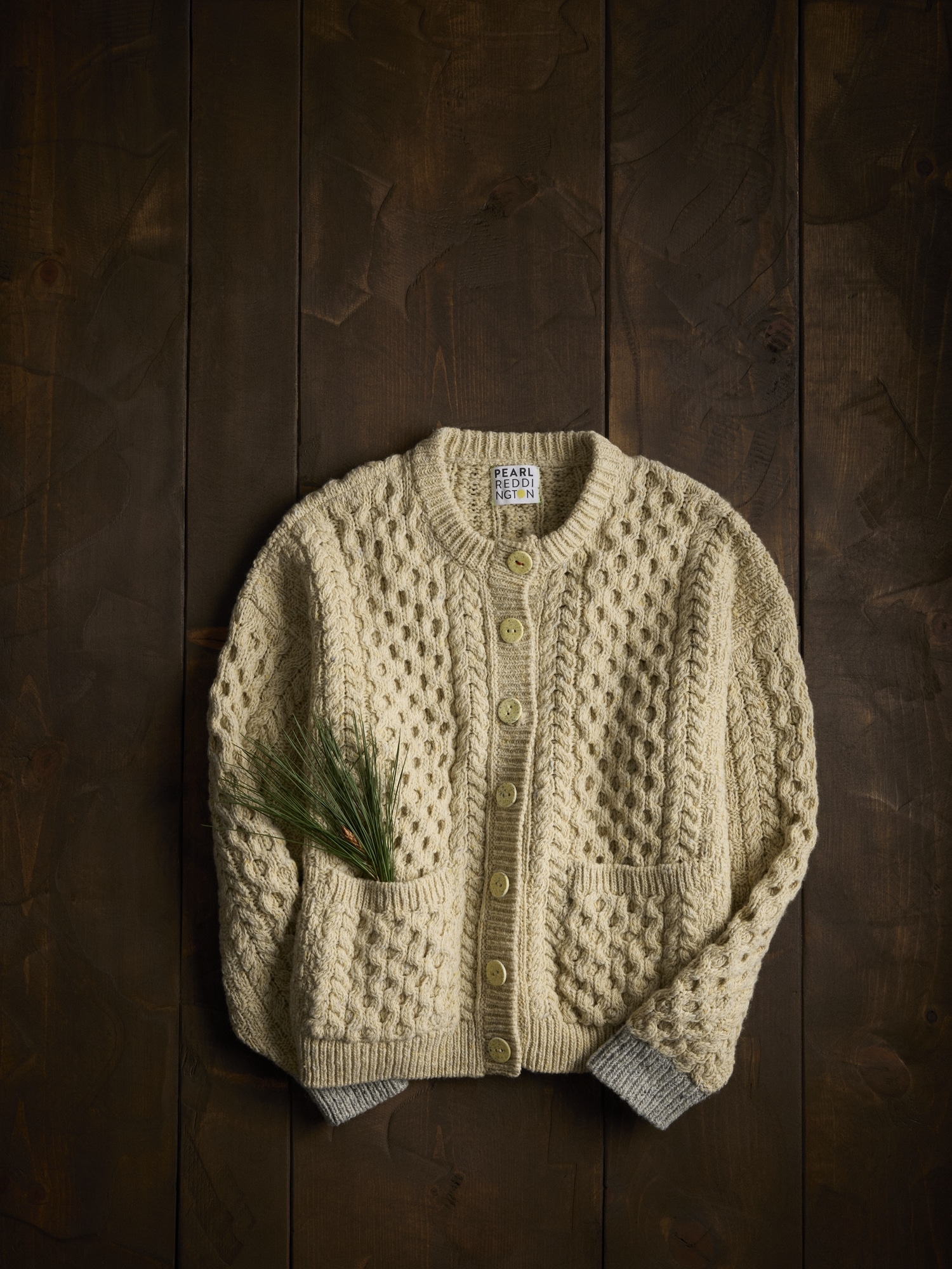 Image number 5 showing, Merino Wool Cardigan by Pearl Reddington