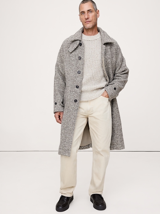 Italian Wool-Blend Waffle-Knit Sweater