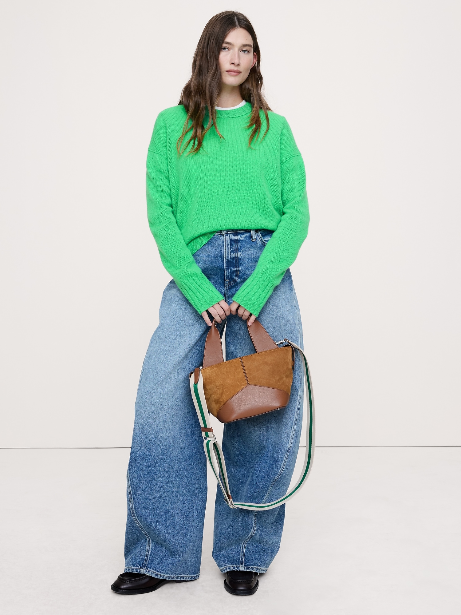 Midweight Cashmere Crew-Neck Sweater - Jade Green