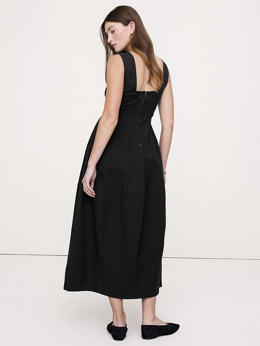banana republic peasant midi dress Cotton Canvas Midi Dress