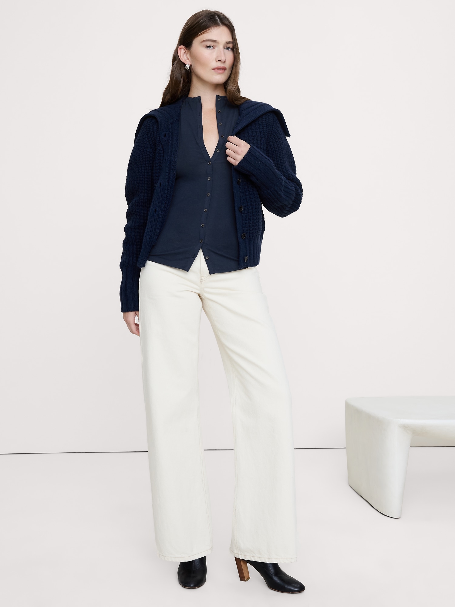 Image number 3 showing, Luxe Wool-Blend Button-Front Shirt