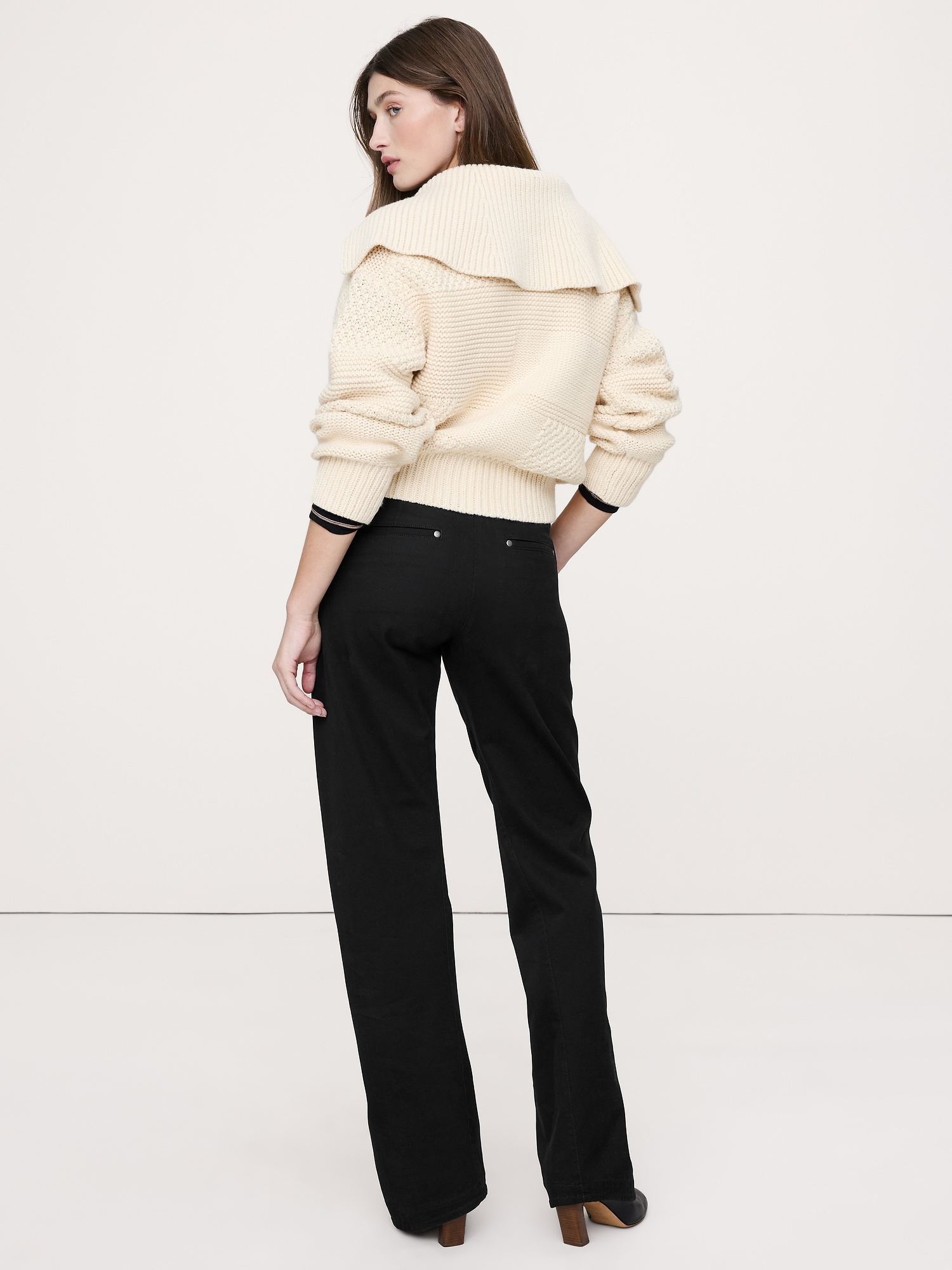 Image number 3 showing, Mid-Rise Twisted Straight Pant