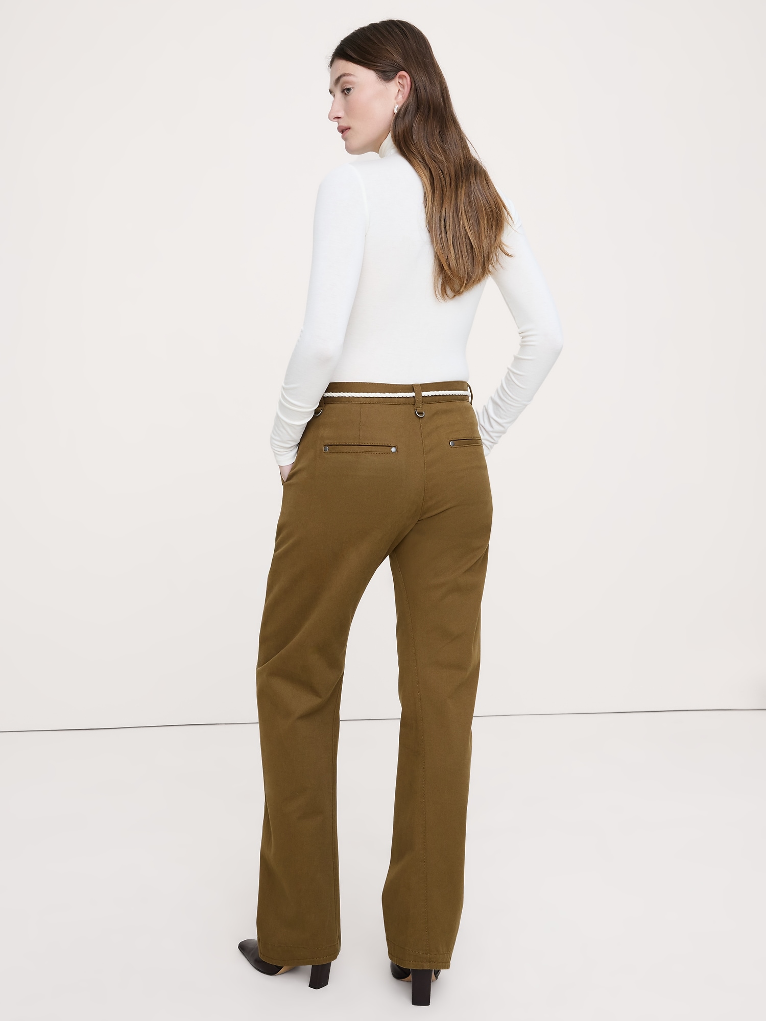 Image number 6 showing, Mid-Rise Twisted Straight Pant
