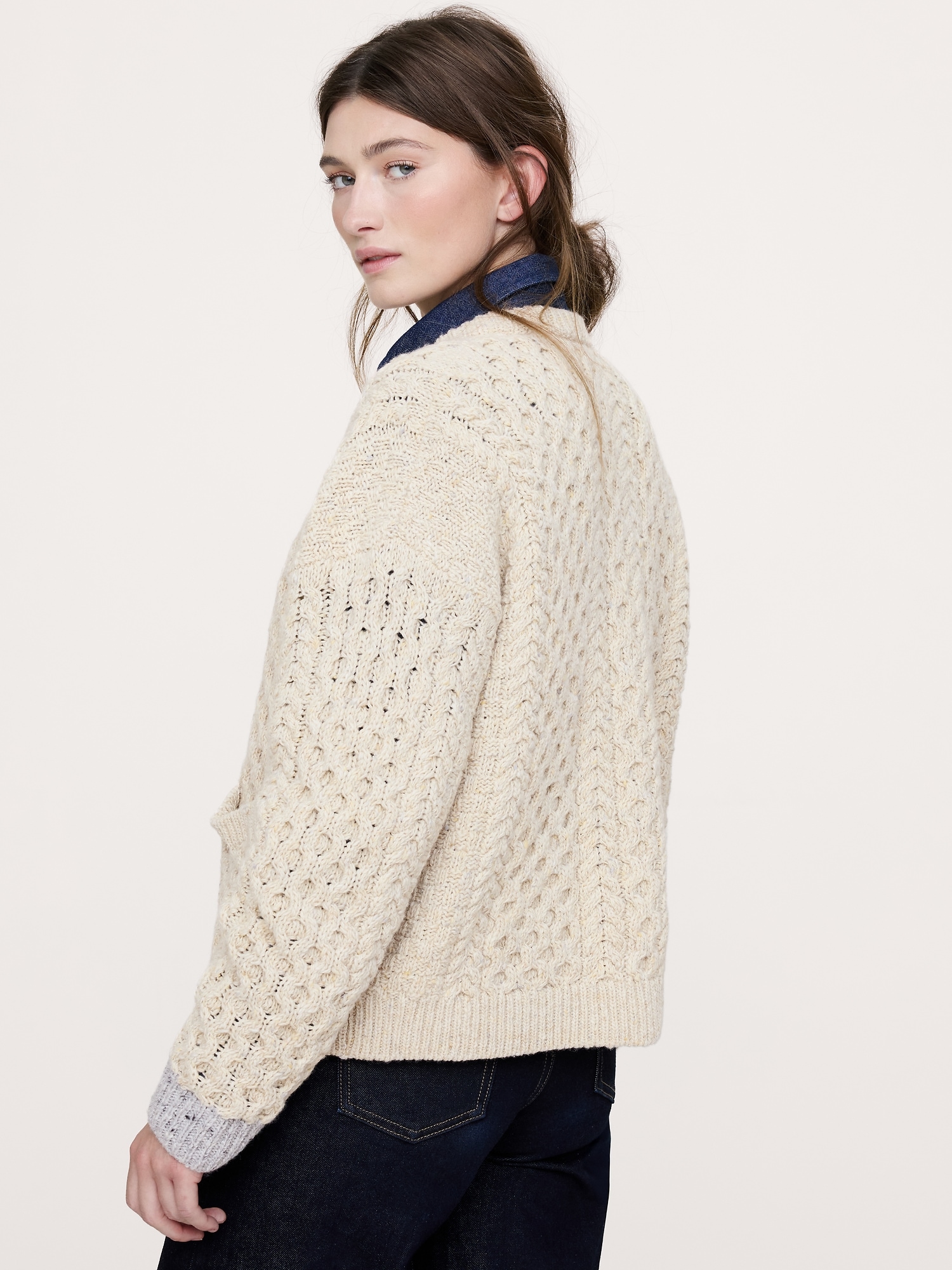 Image number 2 showing, Merino Wool Cardigan by Pearl Reddington
