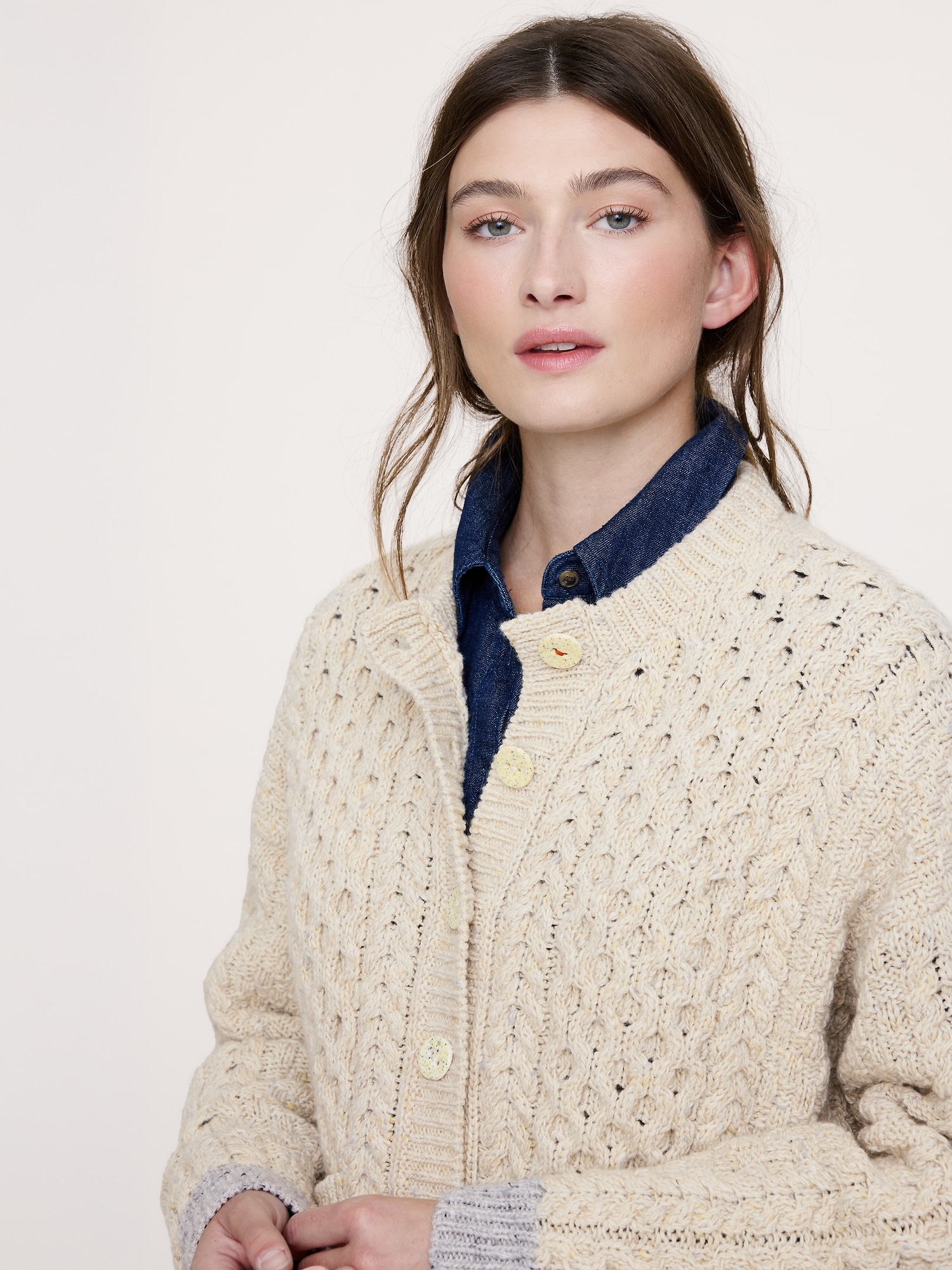 Image number 3 showing, Merino Wool Cardigan by Pearl Reddington
