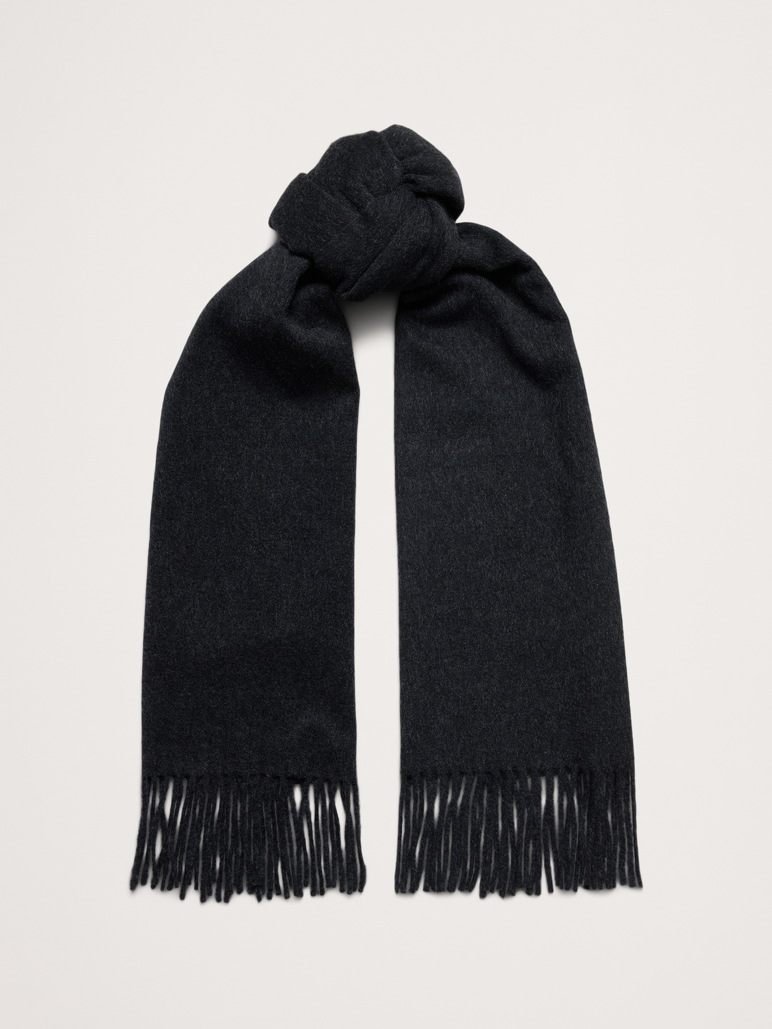 Italian Wool-Cashmere Scarf - Charcoal Gray