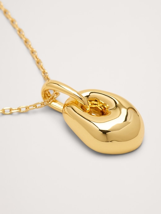 Golden Pebble Necklace by Anni Lu