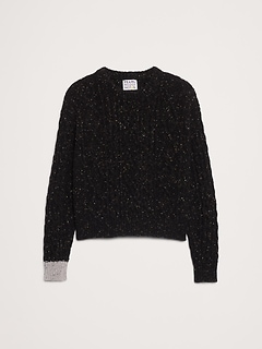 Merino Wool Cable-Knit Sweater by Pearl Reddington | Banana Republic