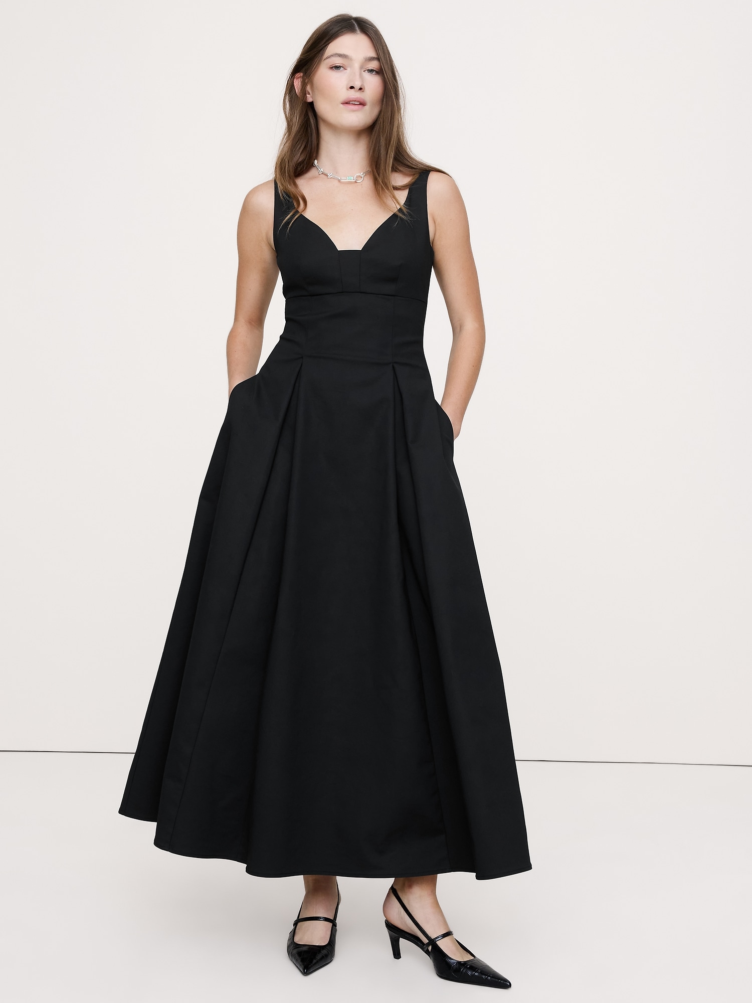 Sweetheart Maxi Dress - Black