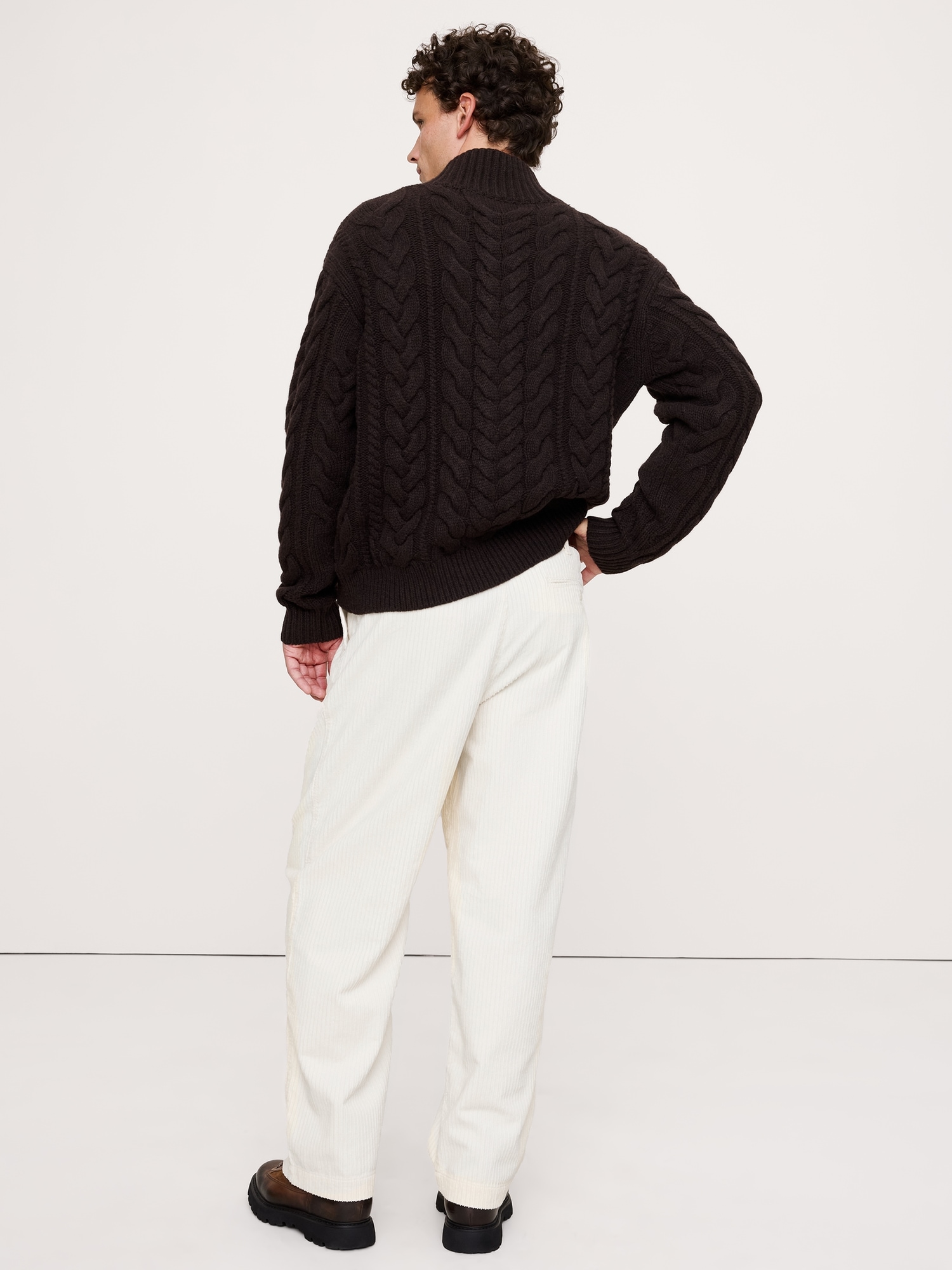 Image number 6 showing, Loose Pleated Corduroy Pant