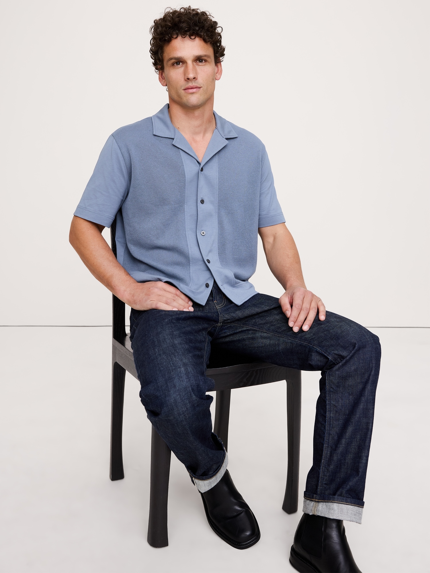 Image number 3 showing, Cotton Mesh Resort Shirt