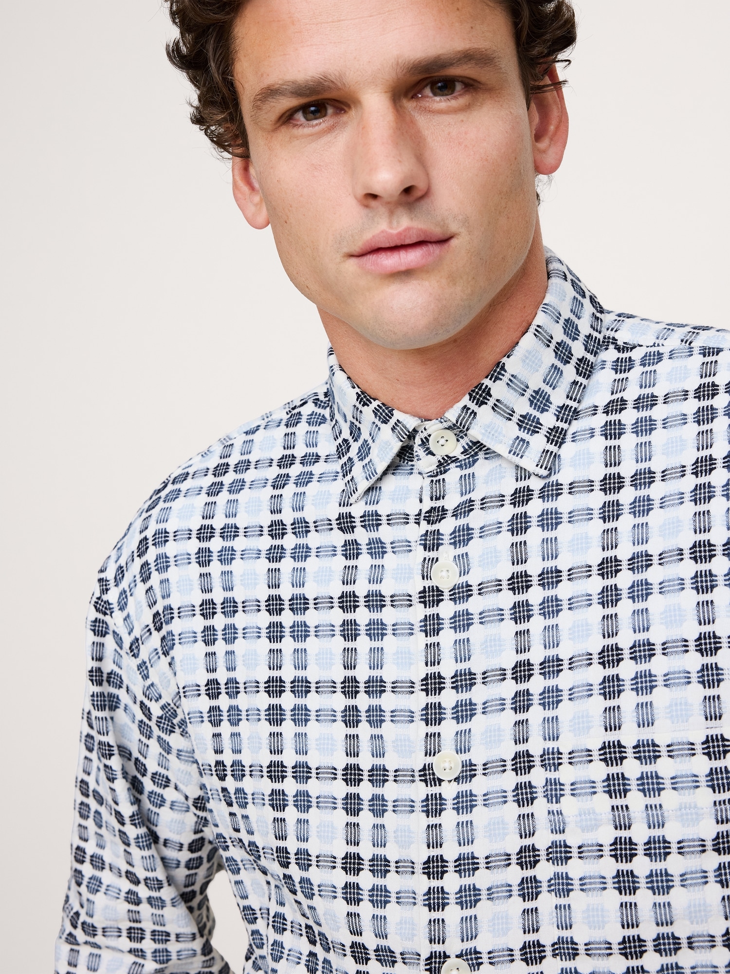 Image number 3 showing, Relaxed-Fit Jacquard Shirt