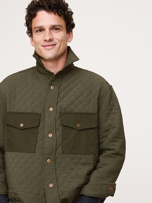 Loose-Fit Quilted Overshirt