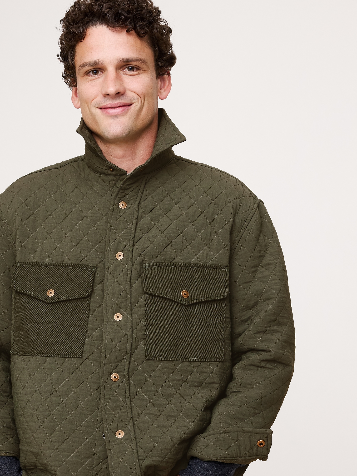 Image number 4 showing, Loose-Fit Quilted Overshirt