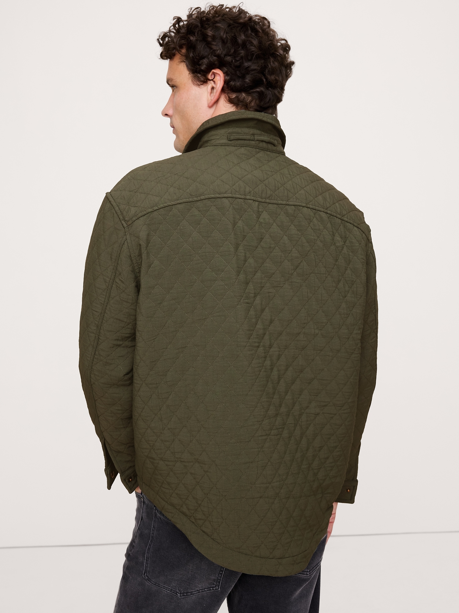 Image number 3 showing, Loose-Fit Quilted Overshirt