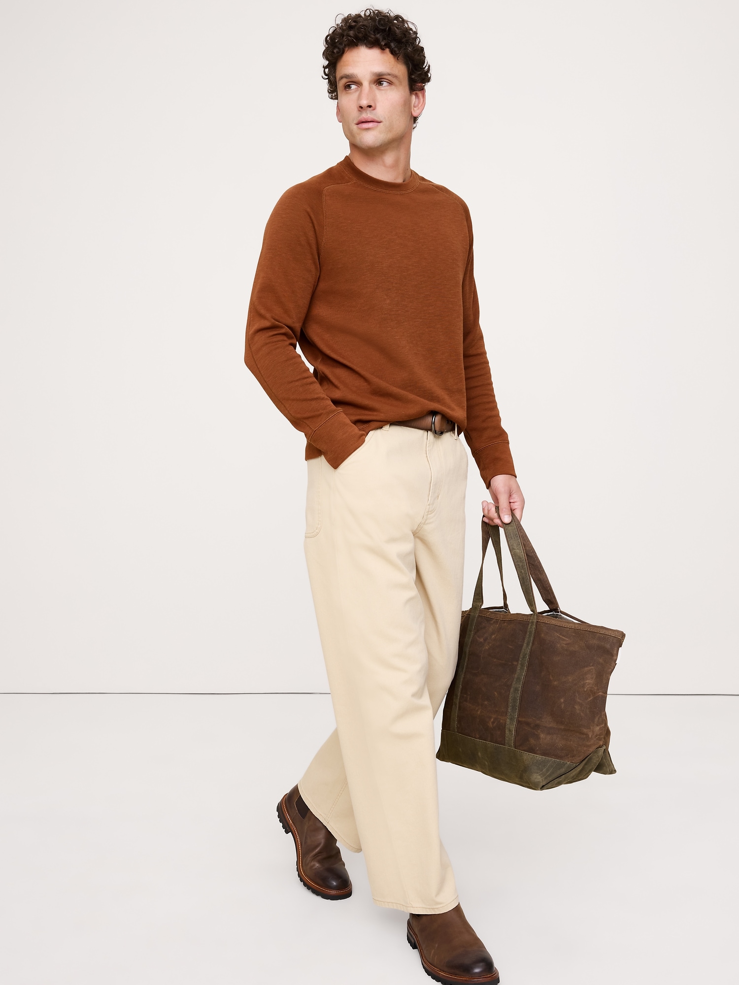 Slub Double-Knit Crew-Neck T-Shirt