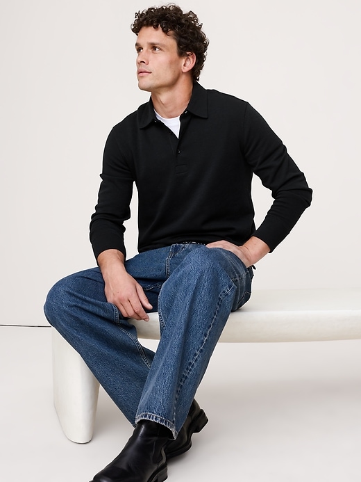 Slub Double-Knit Polo