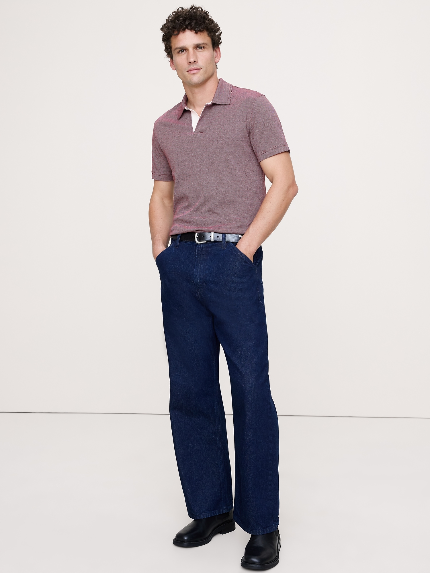 Luxury-Touch Stripe Polo