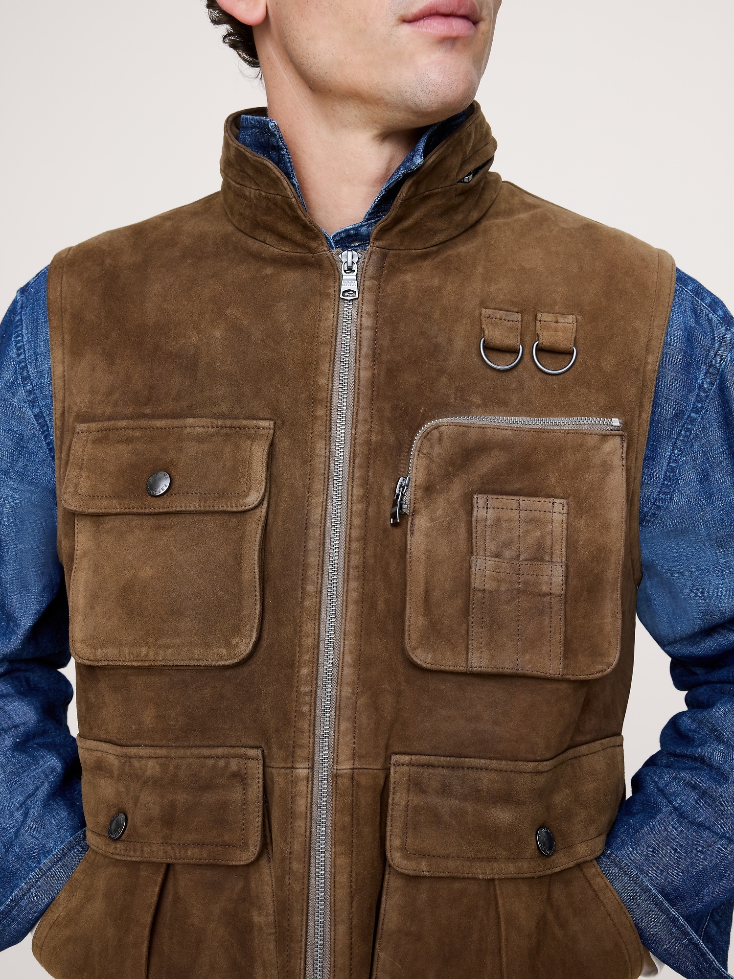 Image number 4 showing, Suede Photojournalist Vest