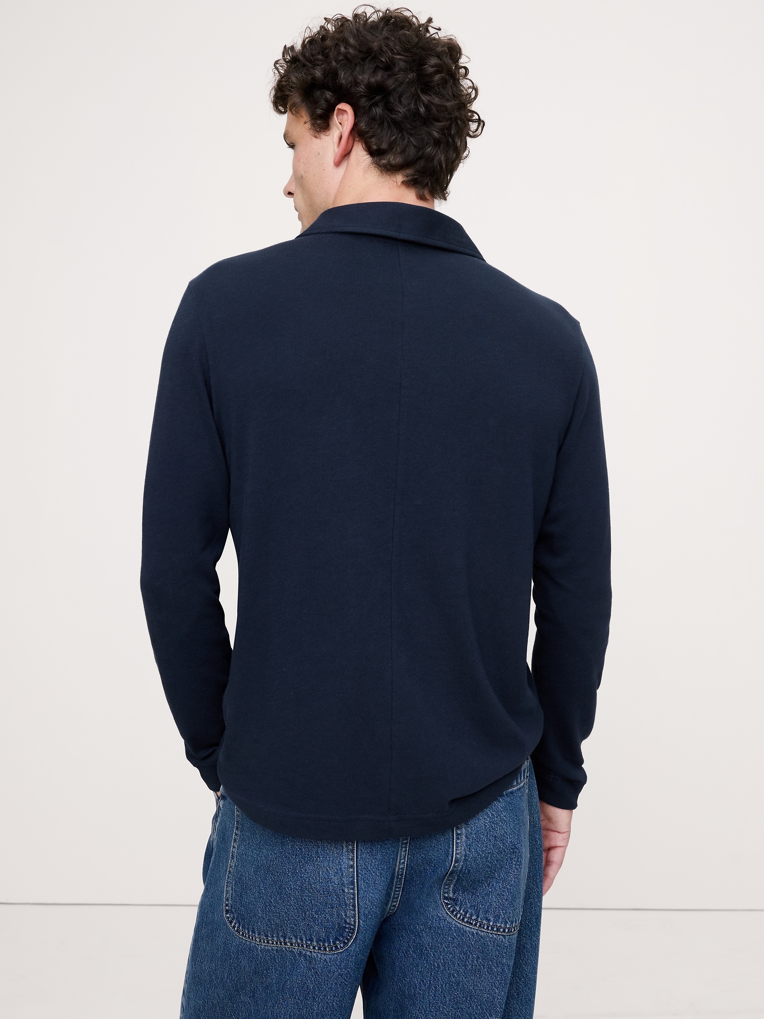 Image number 2 showing, Cotton Jersey Long-Sleeve Polo