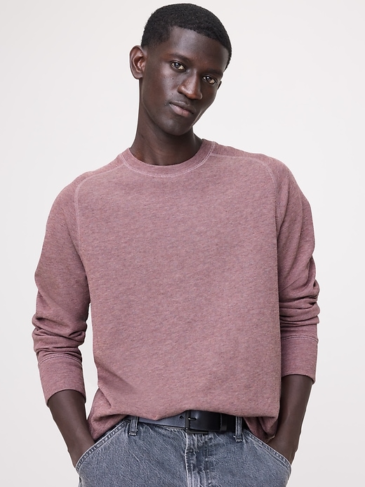 Slub Double-Knit Crew-Neck T-Shirt