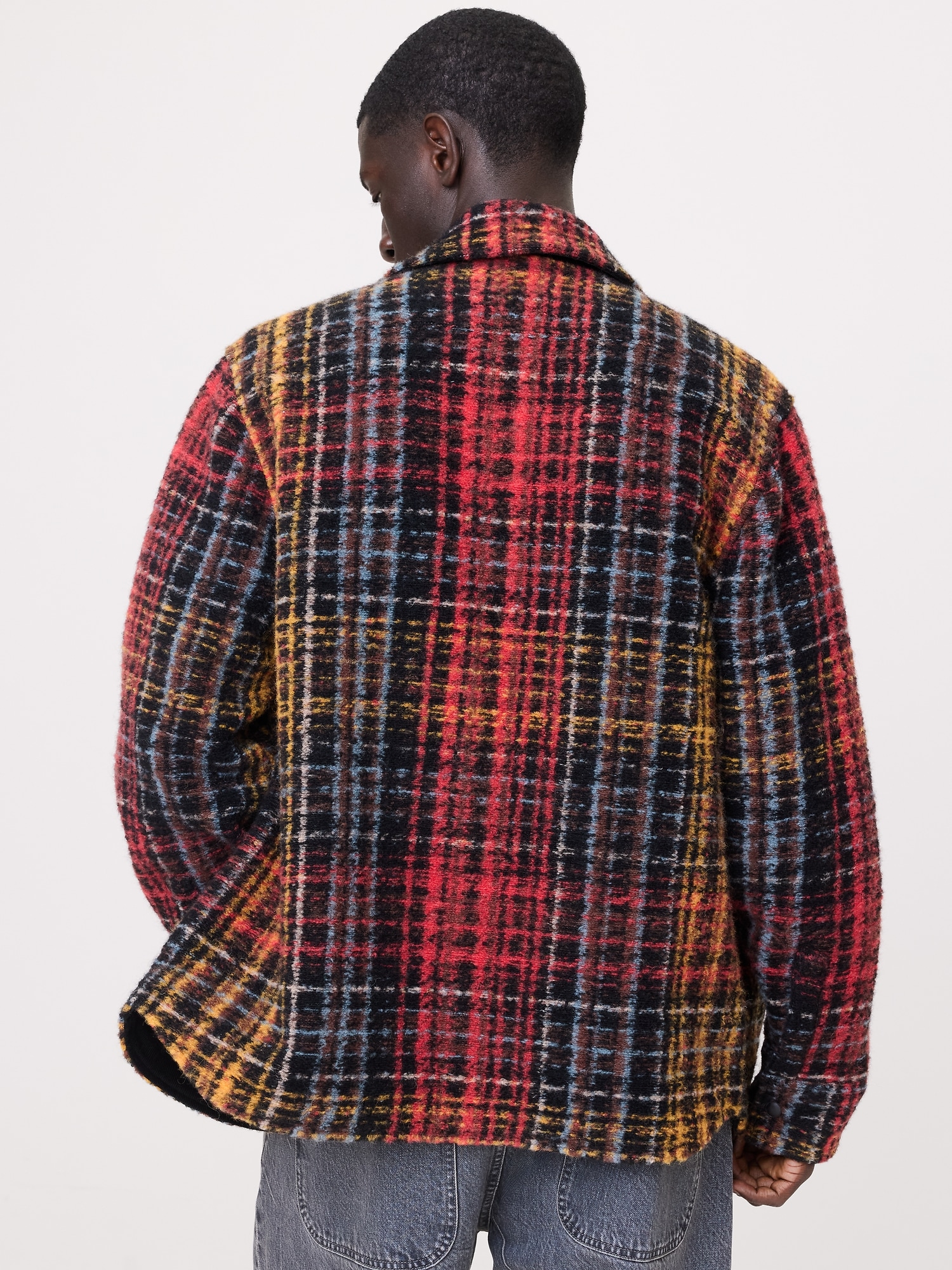 Image number 2 showing, Plaid Bouclé Shirt Jacket