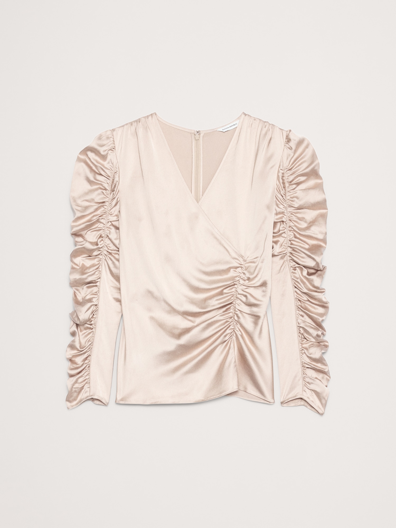 Image number 7 showing, Stretch-Satin Ruched Top