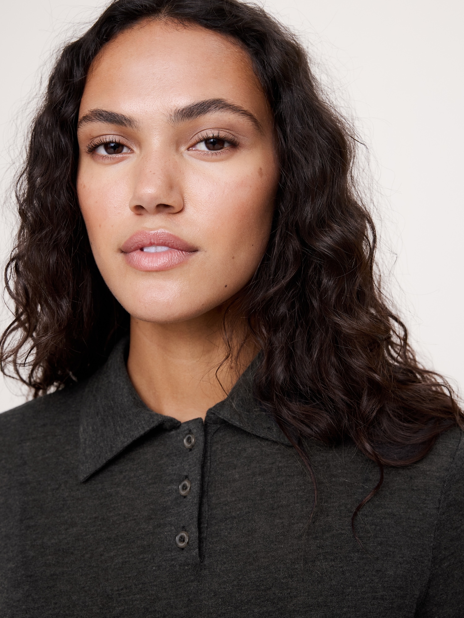 Image number 3 showing, Sheer Lyocell-Wool Polo