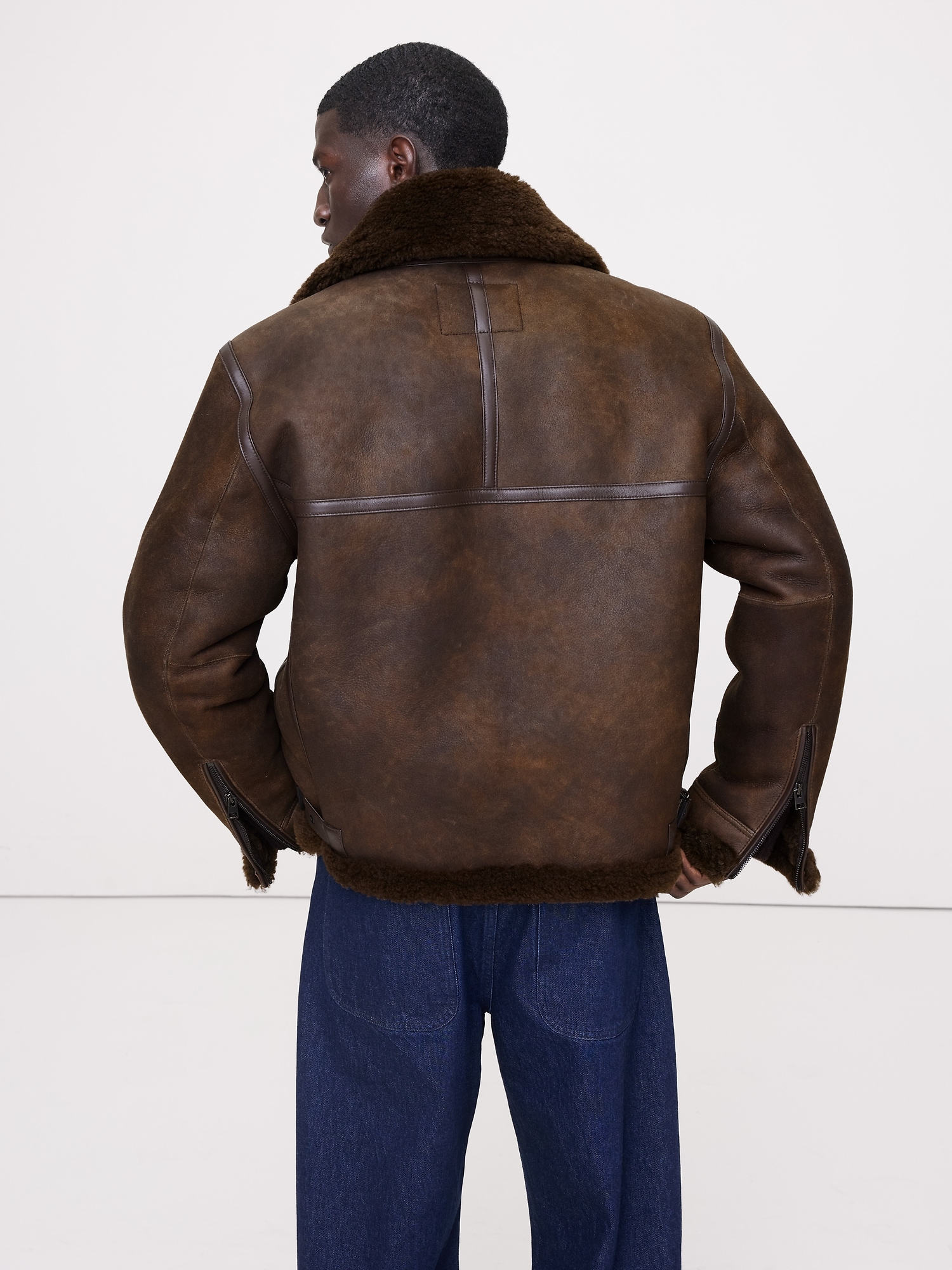 Image number 3 showing, Shearling Aviator Jacket