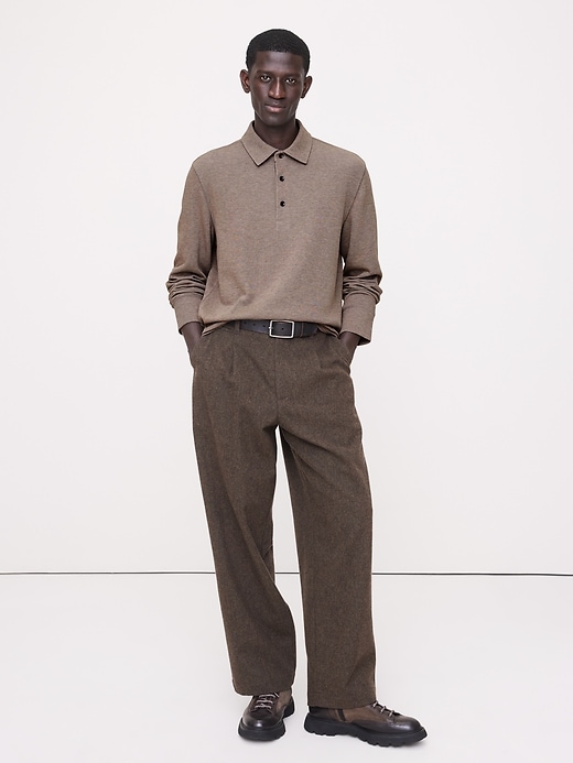 Slub Double-Knit Polo