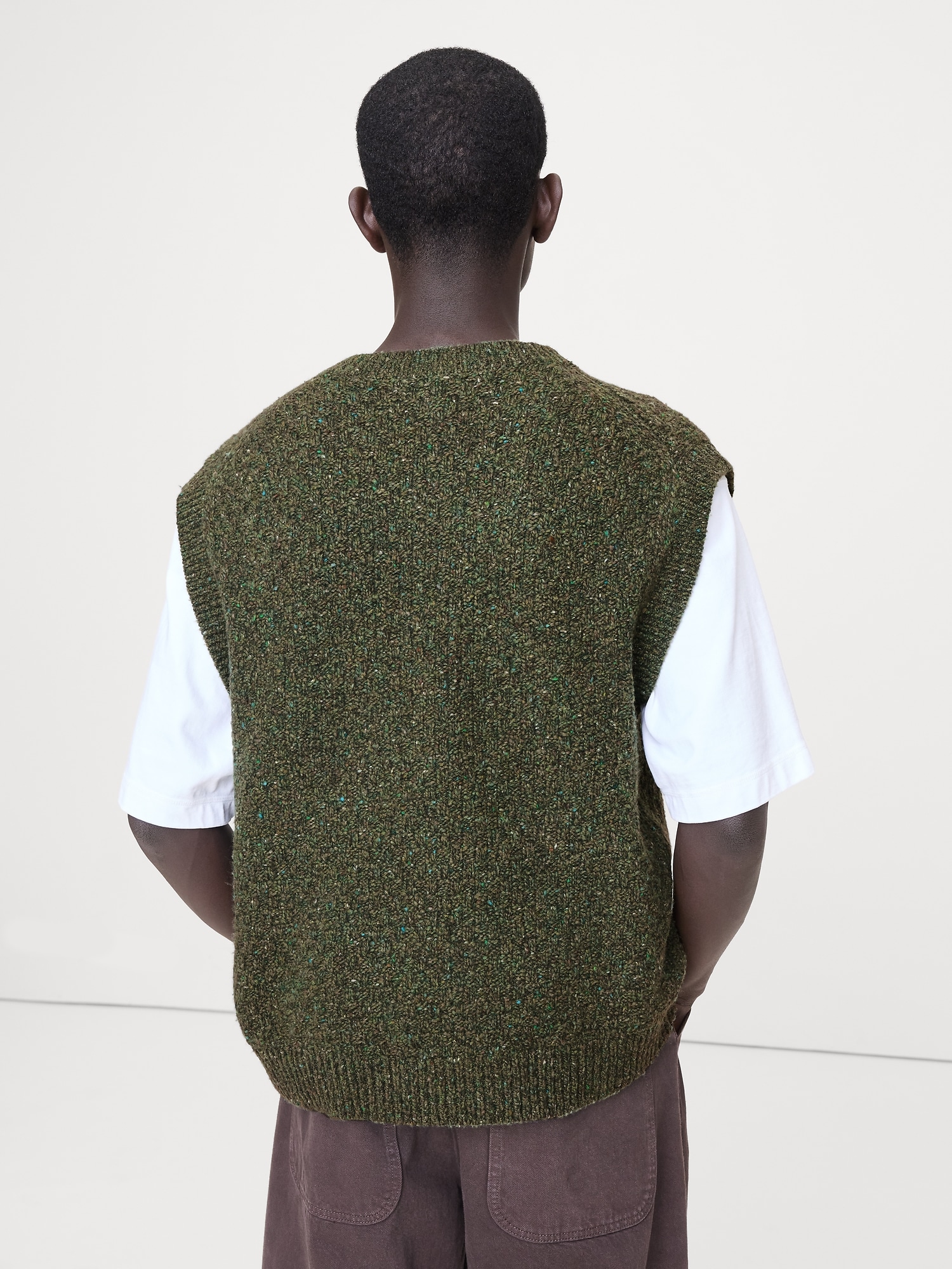 Image number 3 showing, Donegal Wool-Blend Sweater Vest