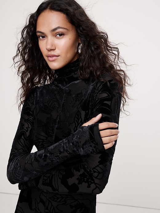 Burnout Velvet Maxi Dress