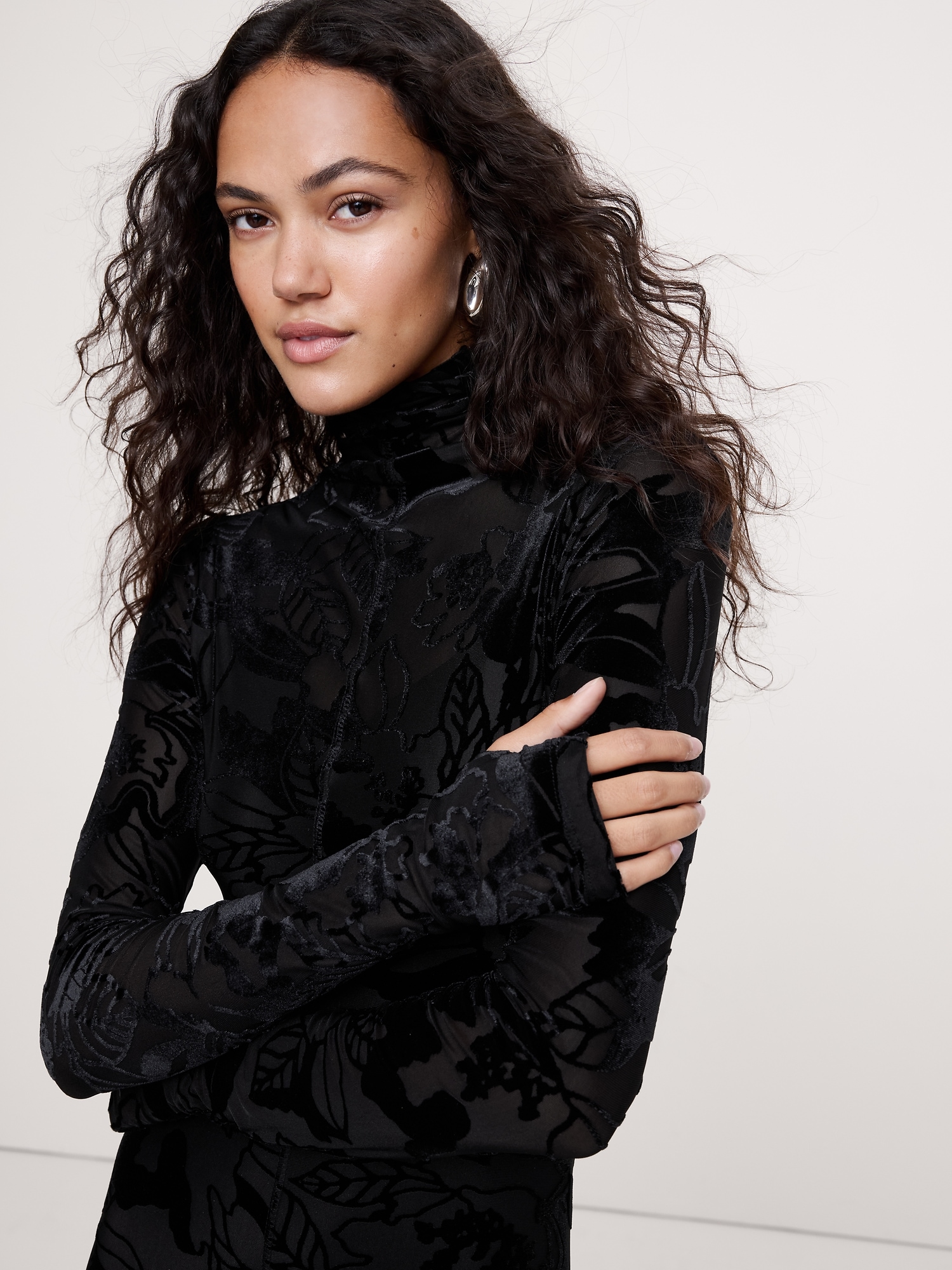 Image number 3 showing, Burnout Velvet Maxi Dress