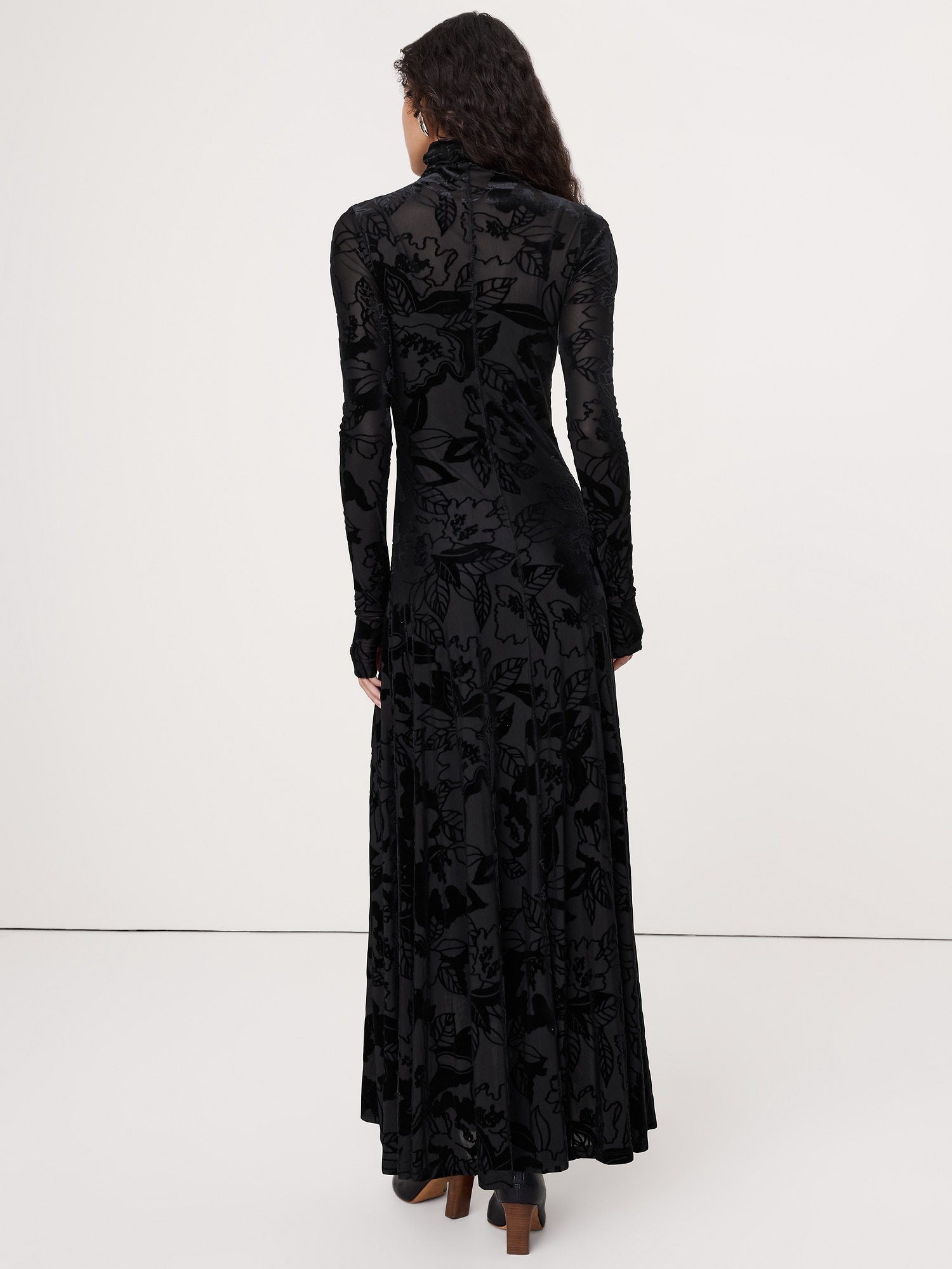 Image number 2 showing, Burnout Velvet Maxi Dress
