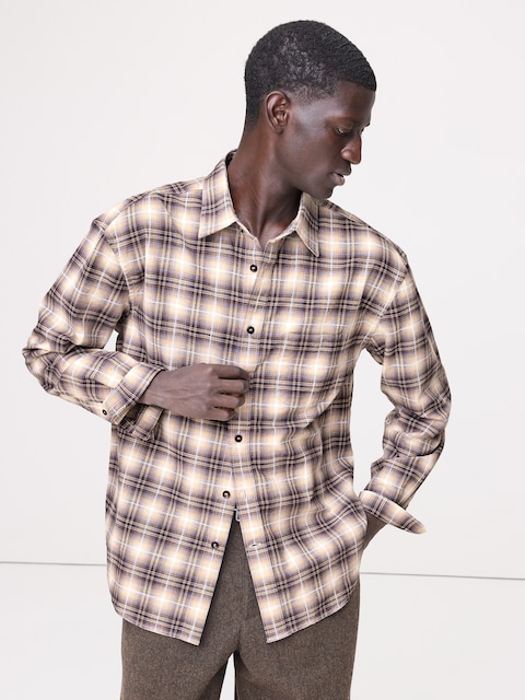 Relaxed-Fit Slub Cotton Shirt