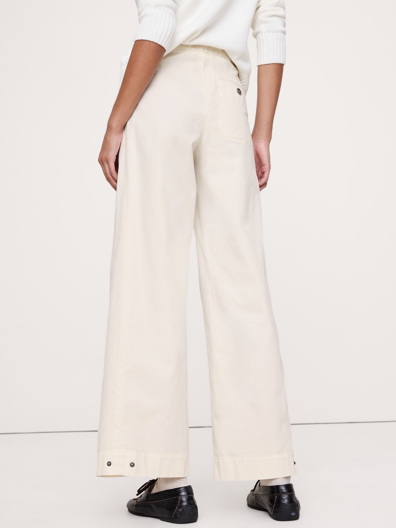 Image number 6 showing, High-Rise Stretch-Canvas Sailor Pant