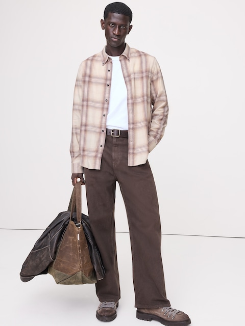 Standard-Fit Lightweight Flannel Shirt