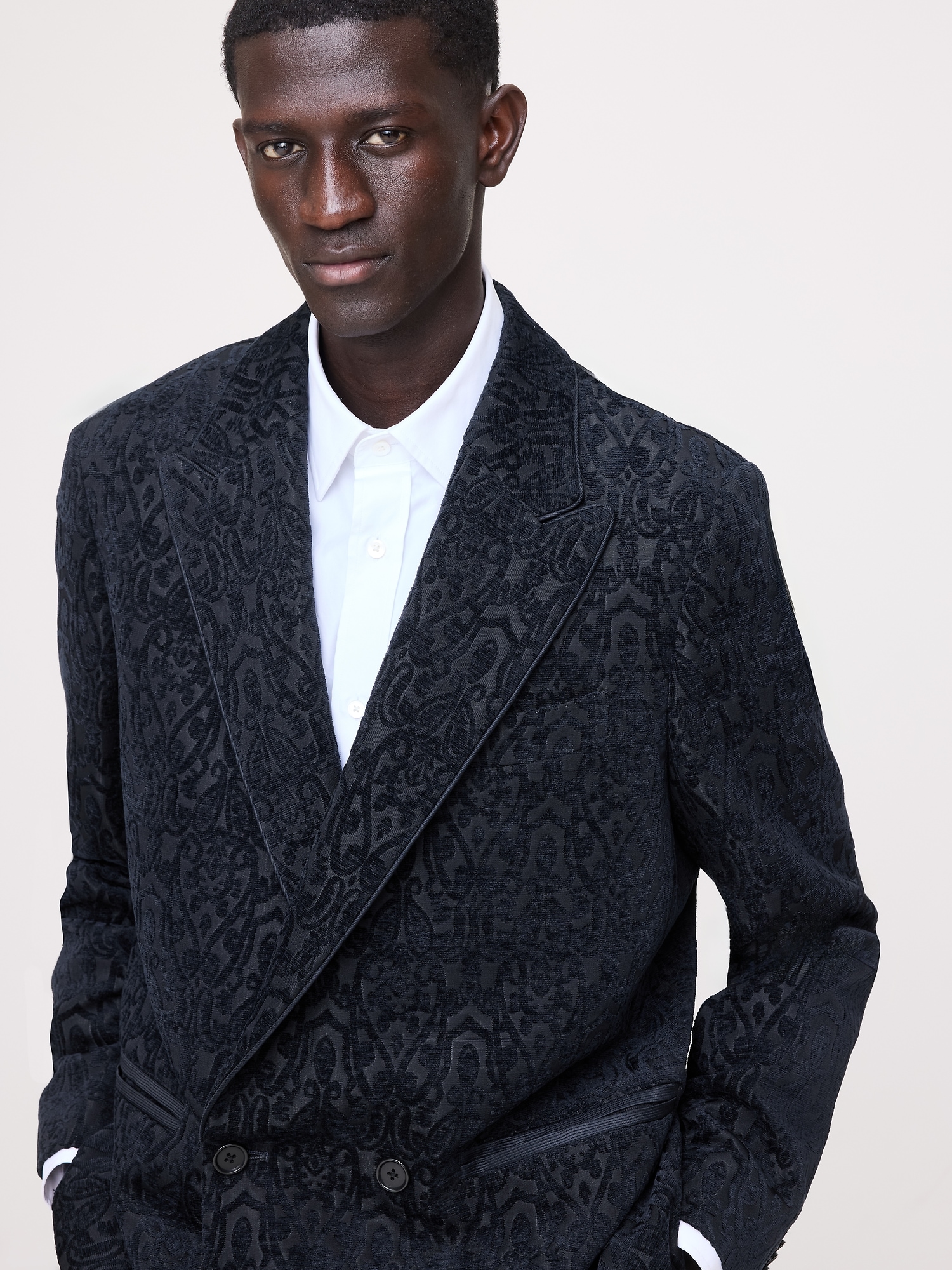 Image number 4 showing, Relaxed Jacquard Tuxedo Jacket