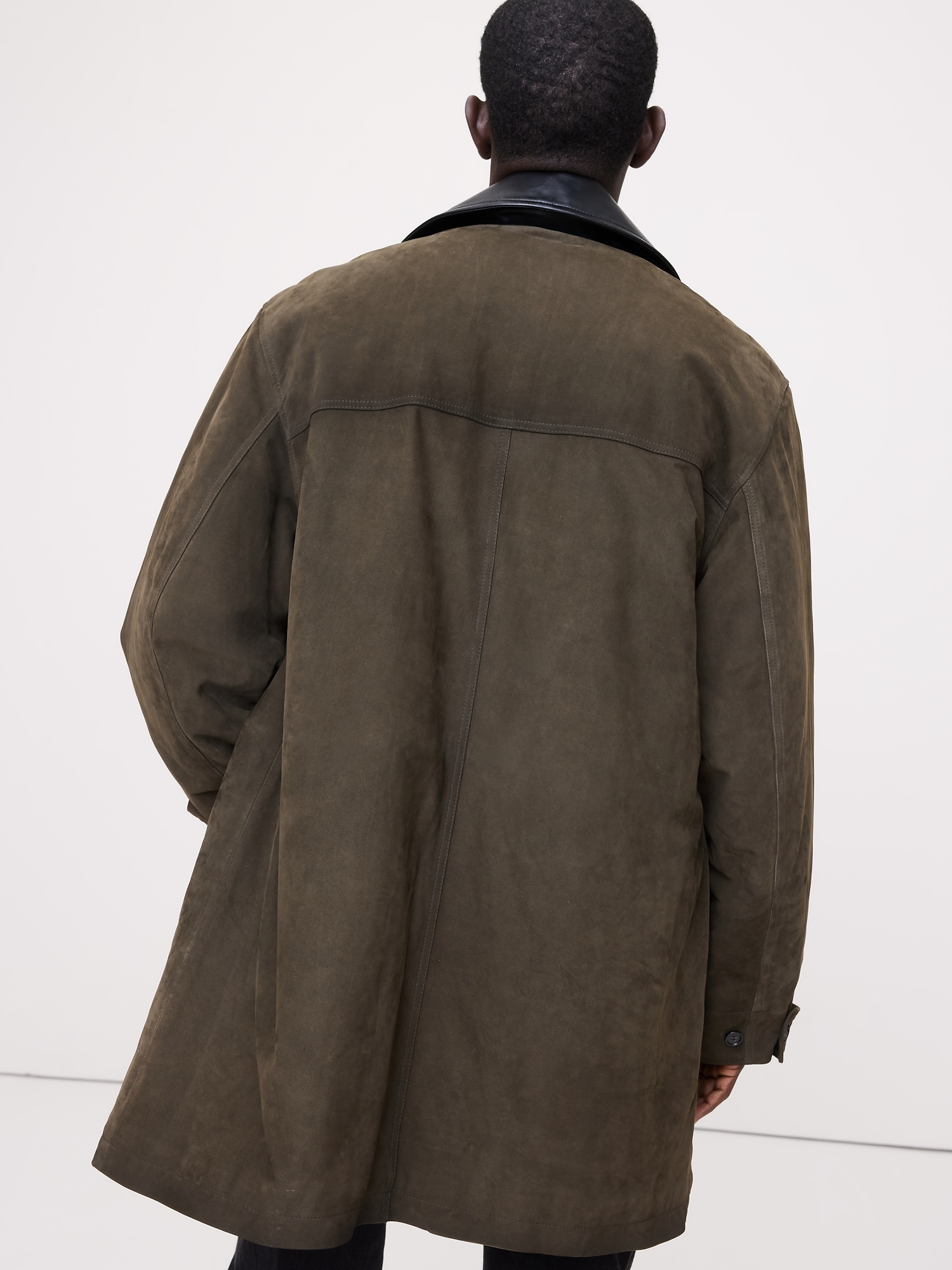 Image number 3 showing, Nubuck Leather Car Coat