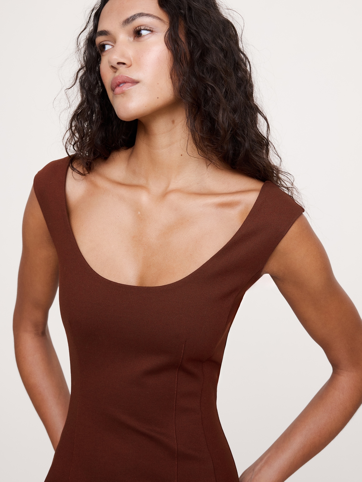 Image number 3 showing, Everywhere Ponte Scoop-Neck Sheath Dress