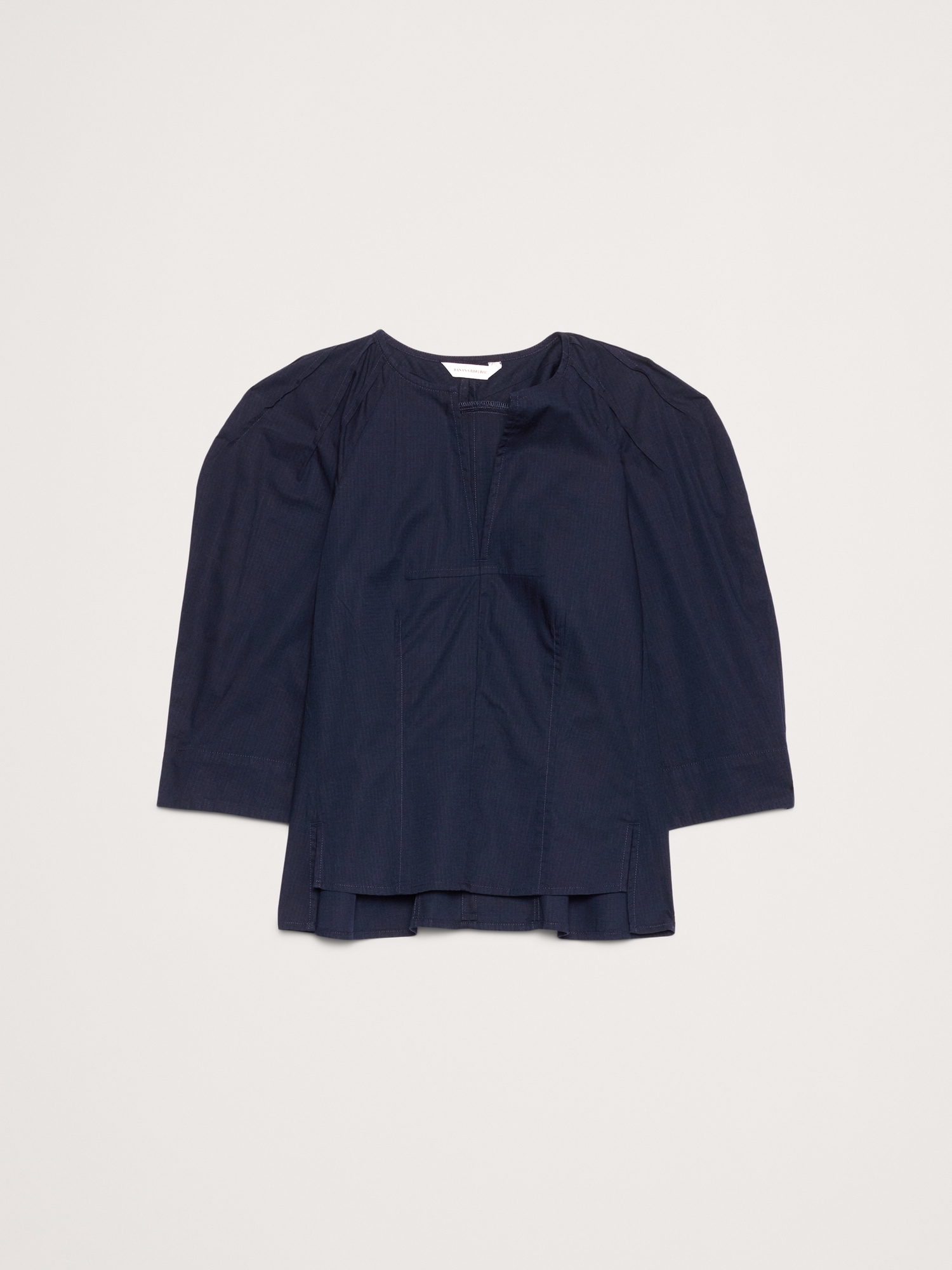 Image number 4 showing, Stretch-Cotton Volume-Sleeve Top