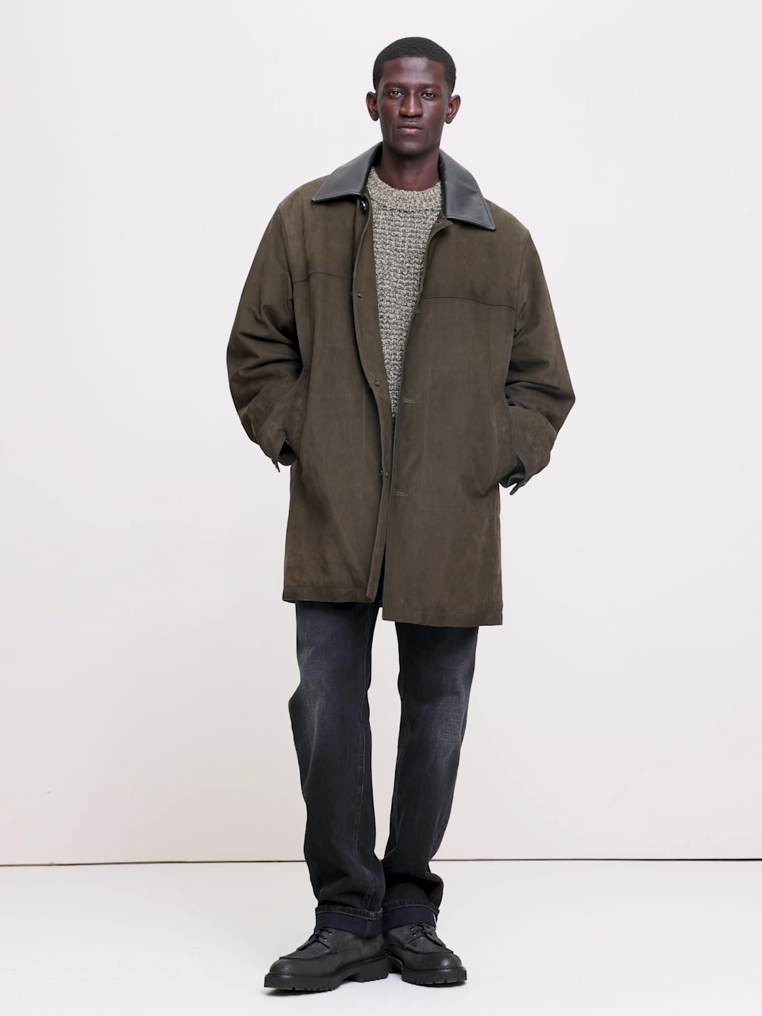 Nubuck Leather Car Coat | Banana Republic